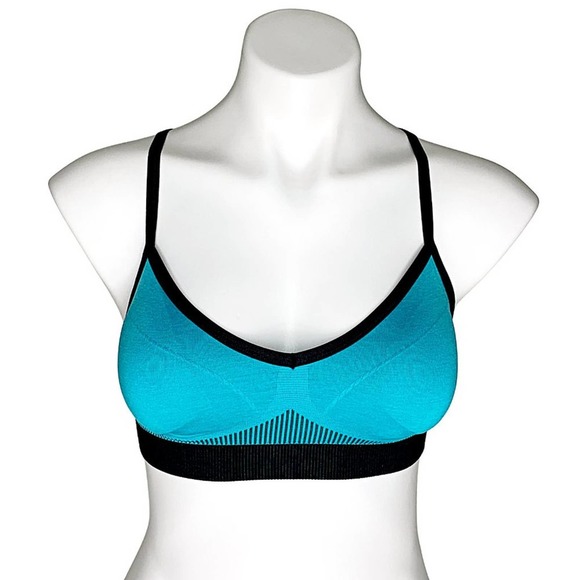 Lululemon Hold Your Om Colorblock Seamless Bra II in Heathered Peacock Blue - Picture 8 of 12